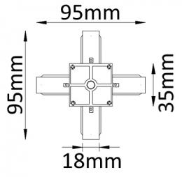 Соединитель X-образный однофазный Crystal Lux  - 2